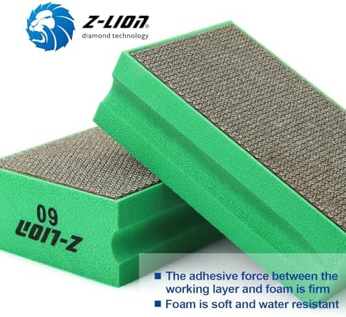 Z-Lion Diamond Hand Polishing Pads Electroplated Grit 60 for Glass Stone