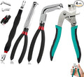 Car Clip Pliers/Disassembly Tools,Efficient Multi-Functional Automotive Snap Ring Pliers,Electrical Disconnect Pliers for Cars,Connector Separator Tool and Fuel line disconnect tool (4PCS)