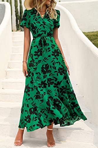 PRETTYGARDEN Women's Boho Floral Summer Maxi Dresses