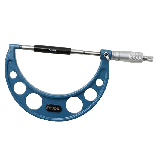 SHAHE 4-5''/100-125mm 0.01mm Outside Micrometer Gauge Micrometer Measuring Tool 5201-125A