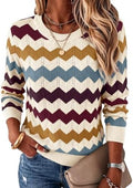 Womens Sweaters Crew Neck Long Sleeve Casual Fall Outfits Fashion Clothing