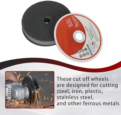 findmall 100 Pack 6" x.045 x7/8" Cut-Off Wheel - Metal and Stainless Steel Cutting Discs, Fir for Cutting Steel, Iron, Plastic, Stainless Steel, Etc
