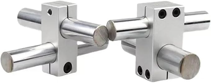 Optical Shaft Cross Clamp Fixed Bracket Parallel and Vertical Connection Locking Aluminum Double Hole Same Diameter Connector (Color : 50mmx50mm)