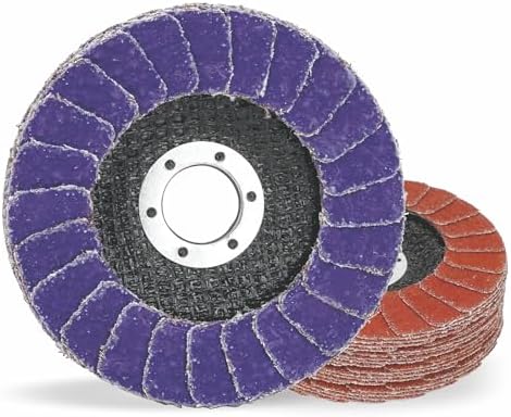 4.5" x 7/8" Ceramic Flap Discs, 36+ 50+ 80+ 120+ Grit Grinding Wheels 5Pcs