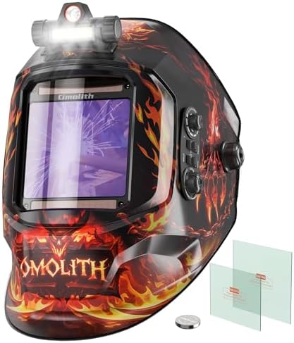 Auto-Darkening Welding Helmet, LED Light, Shade 4/5-9/9-13