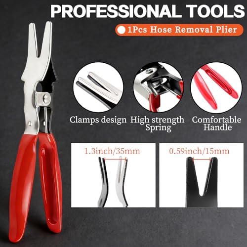 352Pcs Spring Hose Clamps Assortment Kit 15Size 6-25mm with Swivel Flat Hose Clamps Plier, Black 65Mn Spring Steel Hose Clamp, Fuel Line Hose Clamps for Silicone Vacuum Hose,Water Pipe,Automotive