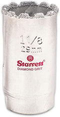 Starrett Diamond Grit Hole Saw, 1-1/8" Dia, 1-5/8" Cutting Depth | Ideal For Drilling Small Diameter Holes, 1/2-20 Thread Size, XA1 Arbor, Silver Finish, KD0118-N