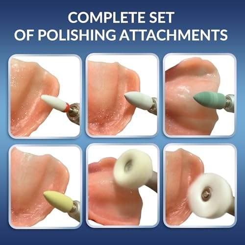 USB Polishing Machine, Portable Electric Mini Polisher 35000 RPM for Edge Correction Smoothing After Repair Cleaning Creating a Shiny Surface, Polishing Head Set with Step-by-Step Instructions