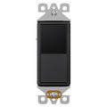 AIDA 1 Pack 3 Way Rocker Decora Light Switch, 15 Amp Self-grounding Electrical Light Switches, Residential Grade, UL Listed, Glossy Black