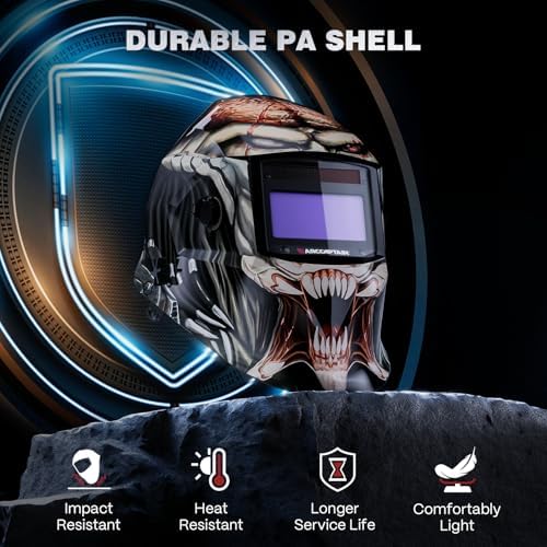 ARCCAPTAIN Welding Helmet Auto Darkening, 1/25000s Response, Shade 4/9-13