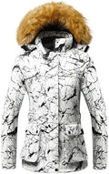 Wantdo Women's Waterproof Ski Jacket Windproof Winter Snow Coat Mountain Snowboarding Jackets Outdoor Fleece Parka