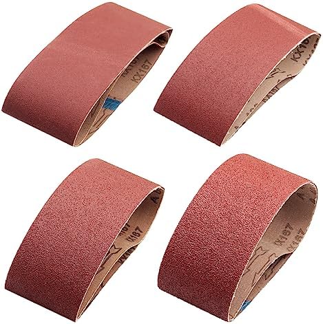 Taokyid 24 PCS 3x24 Sanding Belts for Belt Sander, 40 80 120 240 Grits
