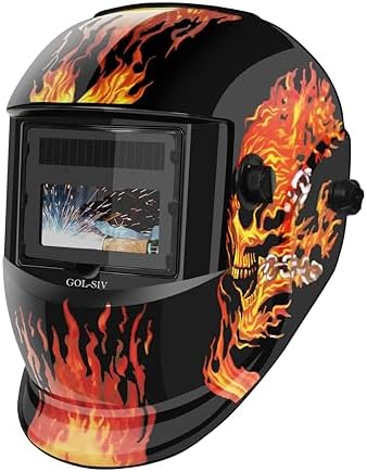 Welding Helmet Auto Darkening - True Color Wide View Welding Shield - 0.1ms Response Time- Optical Grade 1/1/1/1 - Adjustable Wide Shade for SMAW, MIG, TIG, GTAW-Lightweight for Extended Wear