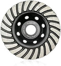 SHDIATOOL 4-1/2 Inch Turbo Row Diamond Grinding Cup Wheel for Concrete Granite Marble Masonry Brick Fits 7/8 Inch-5/8 Arbor Grit40/50