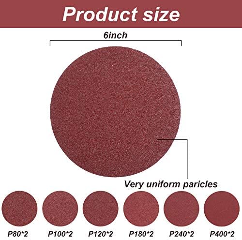 Blulu 22 Pieces 4 x 36 In Sanding Belts and 6 In Self-Adhesive Discs Set