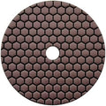 7" Dry Stone & Concrete Polishing Pad, 1.5mm Segment Height, 100 Grit