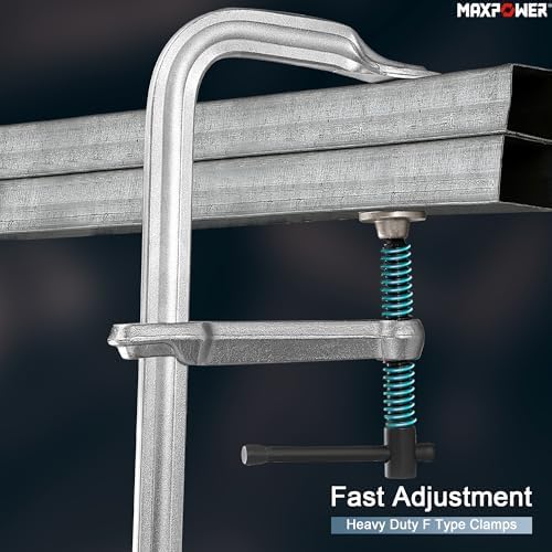 MAXPOWER Thick Rail F Clamp, 15-3/4" Opening, 5-5/8" Throat