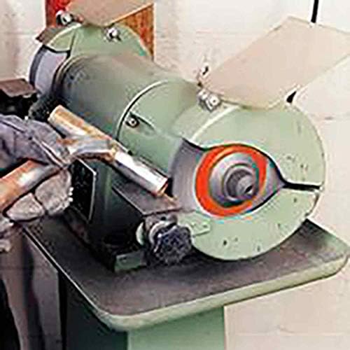 Walter 13B040 Stringer Bead Wheel Brush - 4 in. Orange Abrasive Wheel Brush with Crimped Wires, Round Hole, Carbon Steel