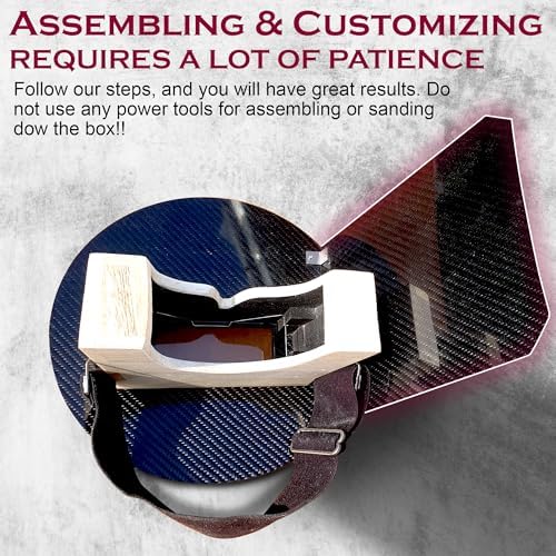 SturdyShape Pancake Welding Hood Ultralight for Pipeline Welders 10oz Carbon Fiber Pipeliner Helmet, Right or Left Hand Use Unique Design for Automotive & Custom Fabrication Workers (Carbon Fiber)