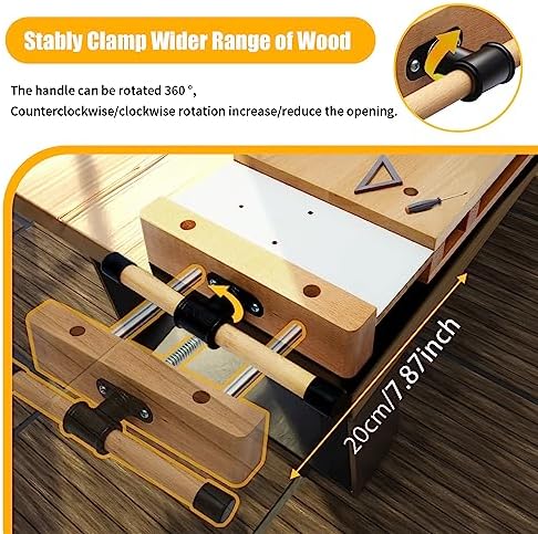 Portable Workbench Hard Woodworking Vise for Workbench, Desktop Work Table Work Bench with G-Type Fixing Clips and Limit Blocks, for Home, Woodworking Studios, Fixed for Processing Wood