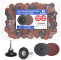 300Pcs 2 inch R-Type Quick Change Aluminum Oxide Surface Conditioning Sanding Discs Set 150 Grit with Adapter & Backing Pad