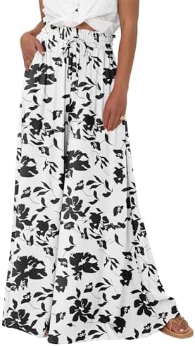 BTFBM Wide Leg Flowy Palazzo Pants for Women