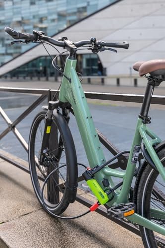 ABUS U-Lock 410K Ultra for Bicycles and e-Scooters - Robust Bicycle Lock with Practical Holder - Green