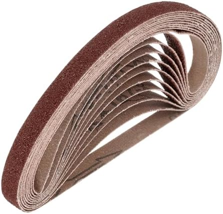 HARFINGTON 3/8 x 13 Inch Sanding Belts, 24 Pcs 40 Grits Aluminum Oxide