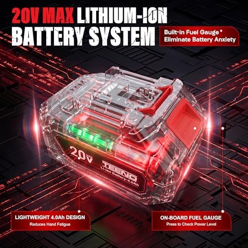 Cordless Oscillating Tool 20V Battery Powered Oscillating Multitool with 4° Oscillation Angle, 4.0A Battery, 8500-21000 OPM, 6 Variable Speed Oscillating Saw for Sanding/Cutting & Scraping