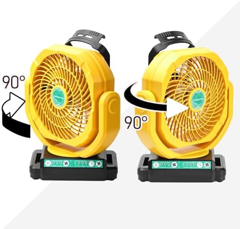 Cordless Oscillating Fan Compatible with Dewalt 20V&60V Battery(Tool Only)