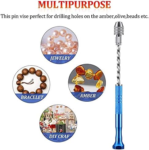Drill Bits For Pin Hand Drill Bits For Set,Vise Hand Drill Twist Drill Bit For DIY Wood Clay Resin Casting Molds Jewelry Pendant Making