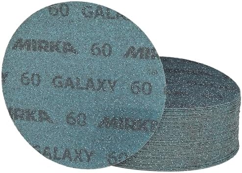 Mirka Galaxy Sandpaper 6 inch Grit 60 50 Discs Hook & Loop