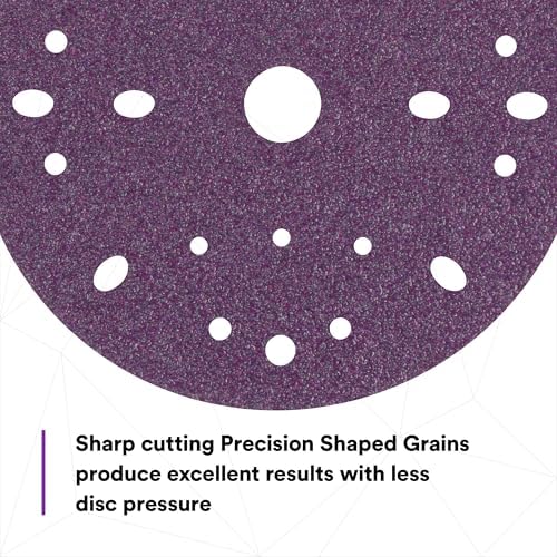 3M Cubitron II Hookit Clean Sanding Abrasive Disc, 737U, 31370, 6 in, 40+