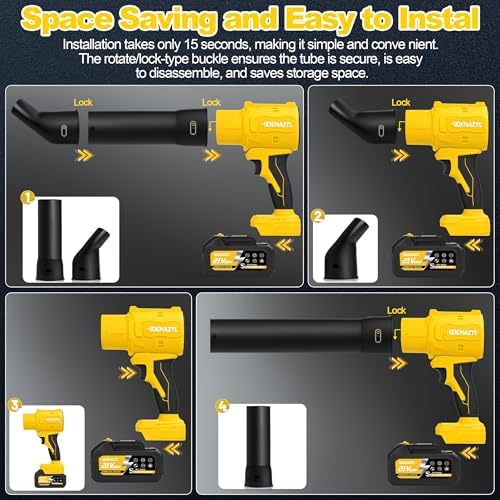 Cordless Leaf Blower with 2 X 4.0Ah Batteries and Charger for Yard Leaves