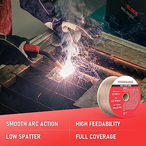 YESWELDER ER70S-6 MIG Wire, Solid Carbon Steel