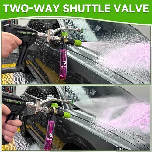 Tool Daily Pressure Washer Short Gun with Mini Foam Cannon Dual Connector