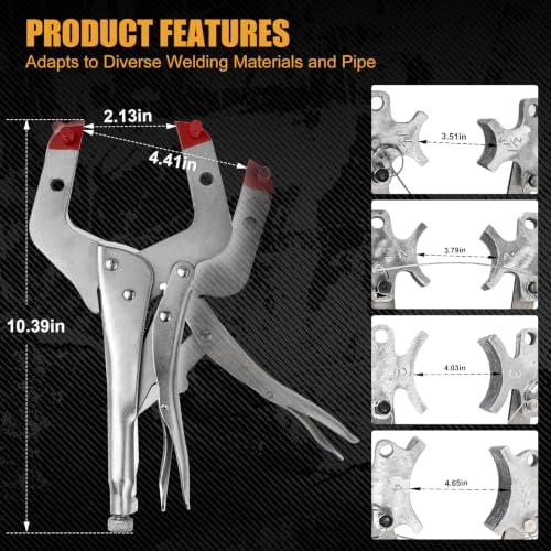 Pipe Welding Clamp – Welders 3rd Hand for 1/2"-4" Pipe, Fitting Clamps