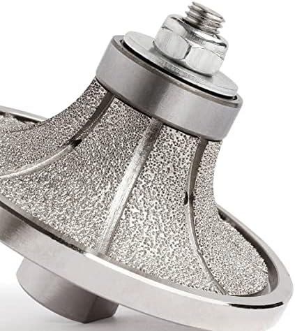 Diamond Hand Profiler B25,Half Bullnose Vaccum Brazed Profile Wheel Metal Cover Router Bit for Marble Granite D85 5/8-11