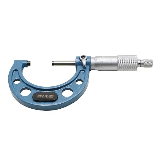 SHAHE 1-2''/25-50mm 0.01mm Outside Micrometer Gauge Micrometer Measuring Tool 5201-50A