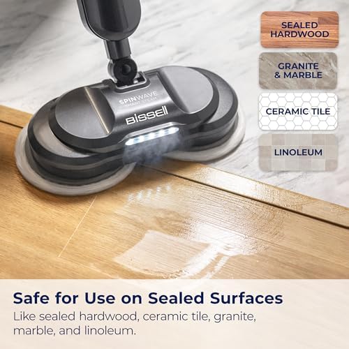 BISSELL Spinwave SmartSteam Steam Cleaner Mop, Swivel Steering, 3897A