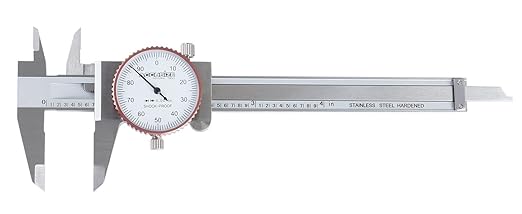 Accusize Industrial Tools 0-4 inch by 0.001 inch Precision Dial Caliper, Stainless Steel, in Fitted Box, P920-S214