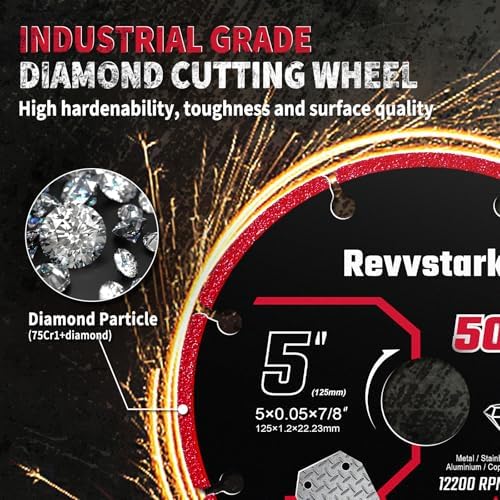5 Inch Cut Off Wheel Diamond Cutting Wheel for Metal 7/8" Arbor