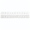 Starrett Spring Tempered Steel Rule with Satin Chrome Finish, Quick Reading, and Inch Graduation - 12" Length, 4R Graduation Type, 3/64" Thickness - C604R-12