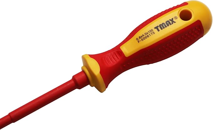 TMAX 1000V VDE Insulated Electrician Magnetic Screwdriver, 4mm (5/32") Flat