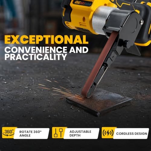 Cordless Belt Sander, Brushless Motor, for Dewalt 20V Battery(Tool Only)