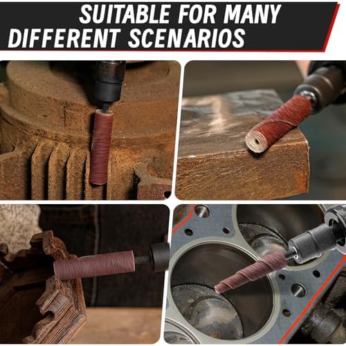 SI FANG 68Pcs Sanding Rolls Cylinder Head Porting Kit for 1/4 Die Grinder