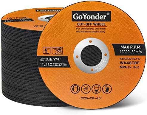 GoYonder 3 Inch Cut Off Wheels 3" x 1/25" x 3/8" Cutting Wheels for Die Grinders Cutting Discs 50 Pack