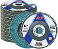 Sali 10 Pack Zirconia Flap Disc 60 Grit 4.5" x 7/8-Inch Sanding Disc Bevel Type #29 Premium and Industrial Grade Angle Grinder Grinding Wheel High Performance Edge Grinding
