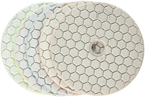 DPPD04SPRA503K5P Diamond Granite Dry Polishing Pads for Granite Marble Concrete Stone Tile, 5-Piece