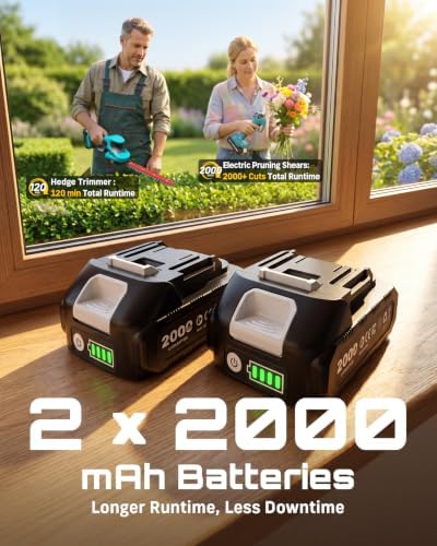 SEESII 3-in-1 Cordless Hedge Trimmer, Grass Shear & Electric Pruning Shears